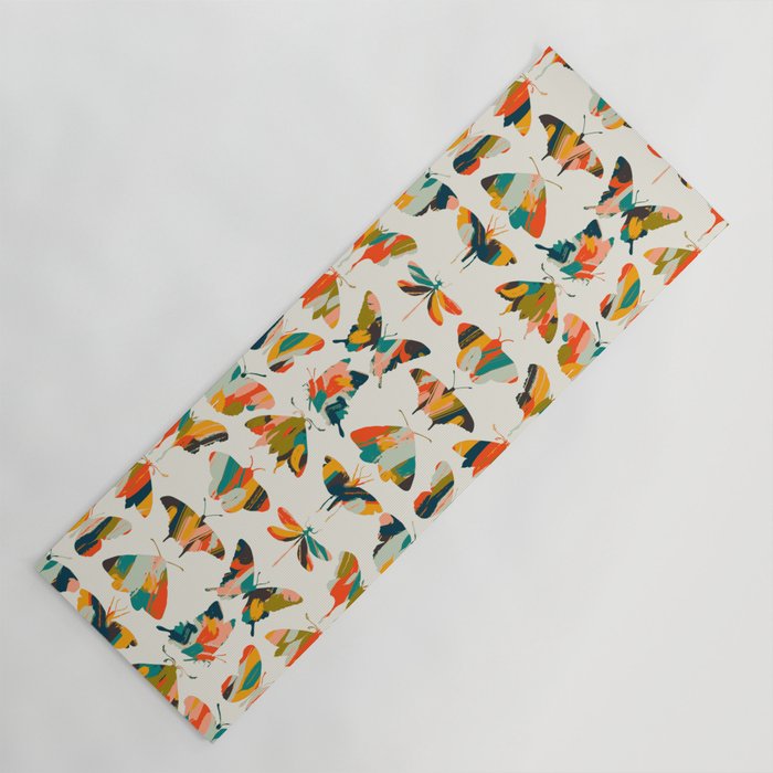 colorful butterflies Yoga Mat Gallery Image 1