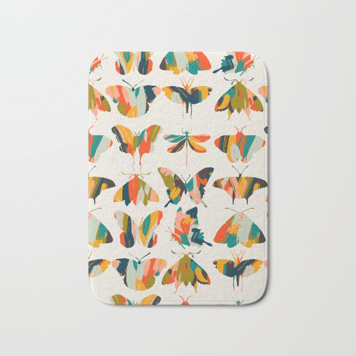 colorful butterflies Bath Mat Gallery Image 1