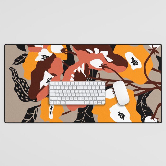 outside in my garden by sun Desk Mat Gallery Image 1