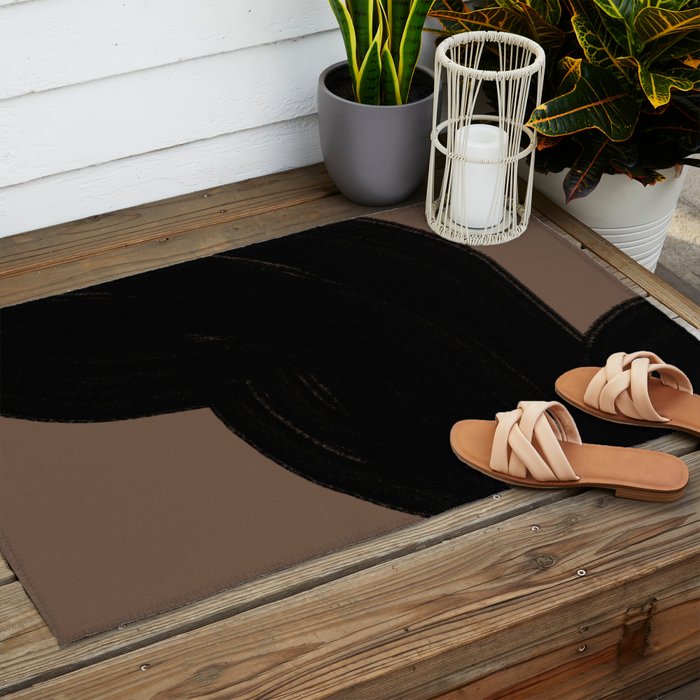 Contemporary Abstract Shape Outdoor Rug Gallery Image 2