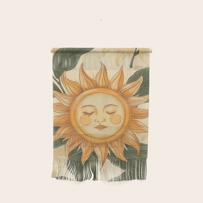 Sunflower Face - Dreaming Wall Hanging