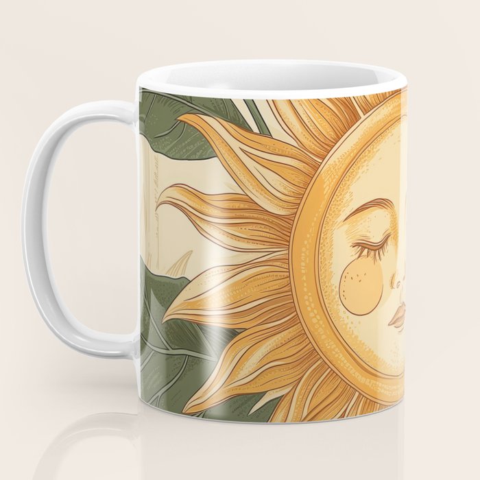 Sunflower Face - Dreaming Coffee Mug Gallery Image 3