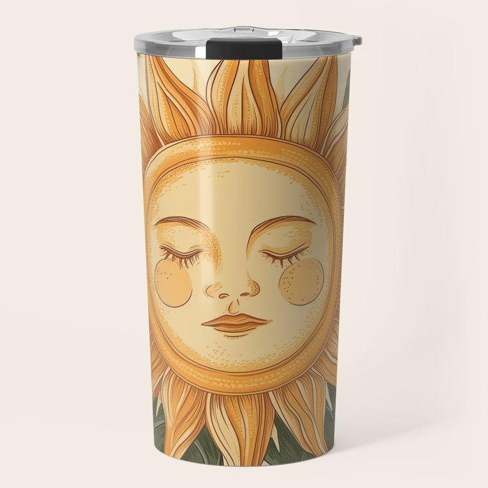 Sunflower Face - Dreaming Travel Mug