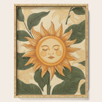 Sunflower Face - Dreaming Serving Tray Gallery Image 1
