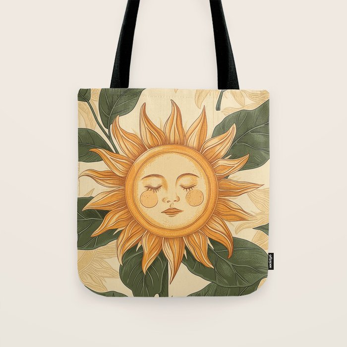 Sunflower Face - Dreaming Tote Bag