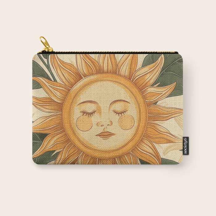 Sunflower Face - Dreaming Carry All Pouch Gallery Image 1
