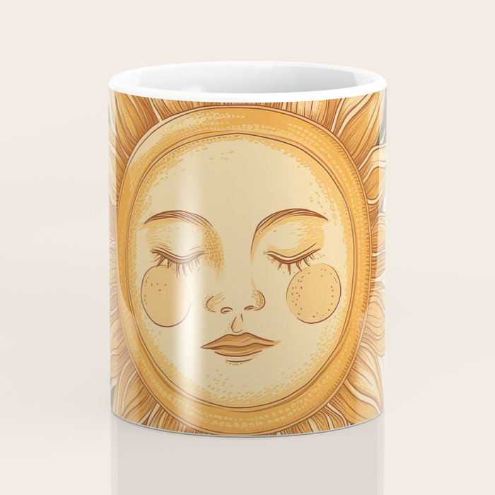 Sunflower Face - Dreaming Coffee Mug Gallery Image 4