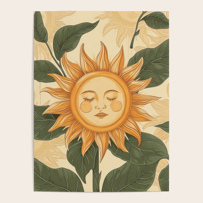Sunflower Face - Dreaming Poster Gallery Image 1