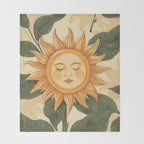 Sunflower Face - Dreaming Throw Blanket Gallery Image 2