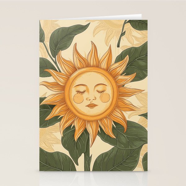 Sunflower Face - Dreaming Stationery Card Gallery Image 1