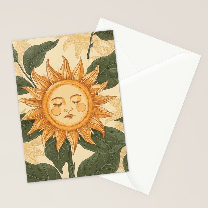 Sunflower Face - Dreaming Stationery Card Gallery Image 2
