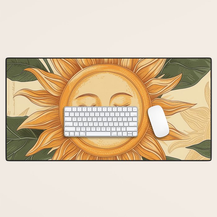 Sunflower Face - Dreaming Desk Mat Gallery Image 1
