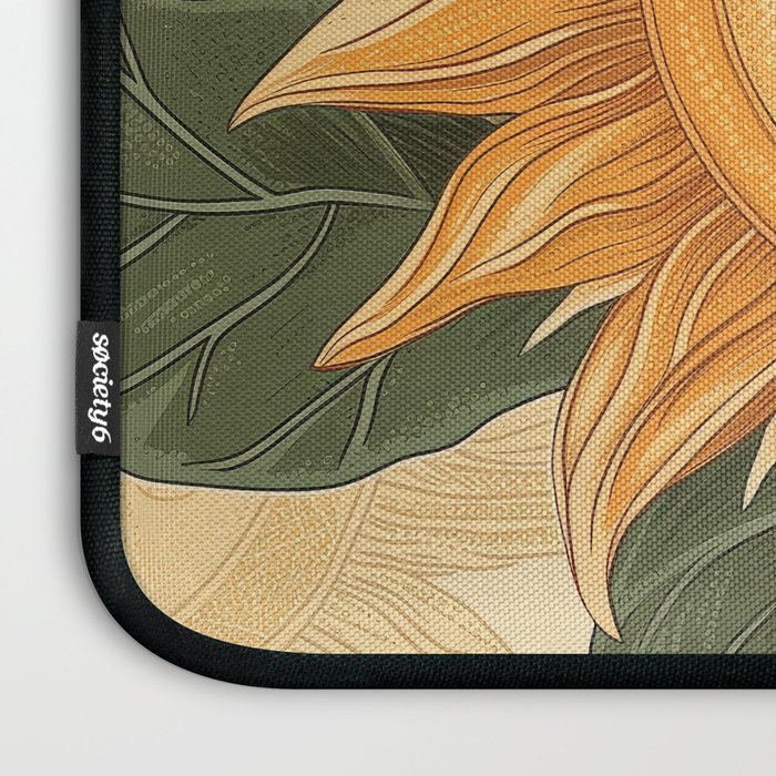 Sunflower Face - Dreaming Laptop Sleeve Gallery Image 3