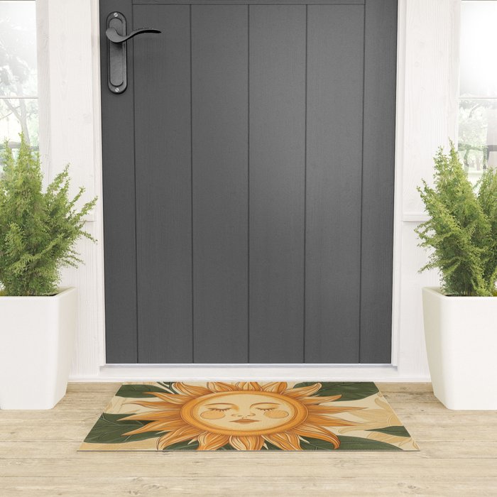 Sunflower Face - Dreaming Welcome Mat Gallery Image 3