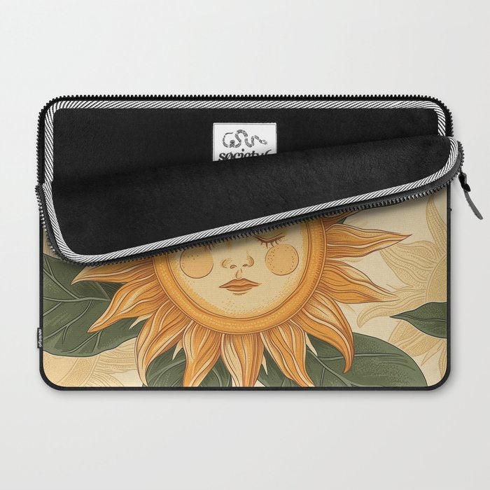 Sunflower Face - Dreaming Laptop Sleeve Gallery Image 2