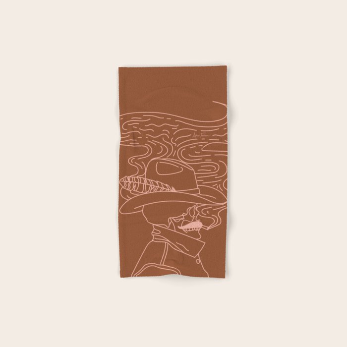 Love or Die Tryinâ - Cowhand - Rust & Peach Bath Towel Gallery Image 1