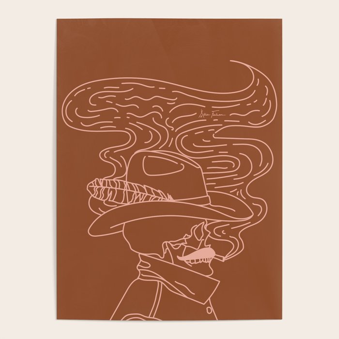 Love or Die Tryinâ - Cowhand - Rust & Peach Poster Gallery Image 4