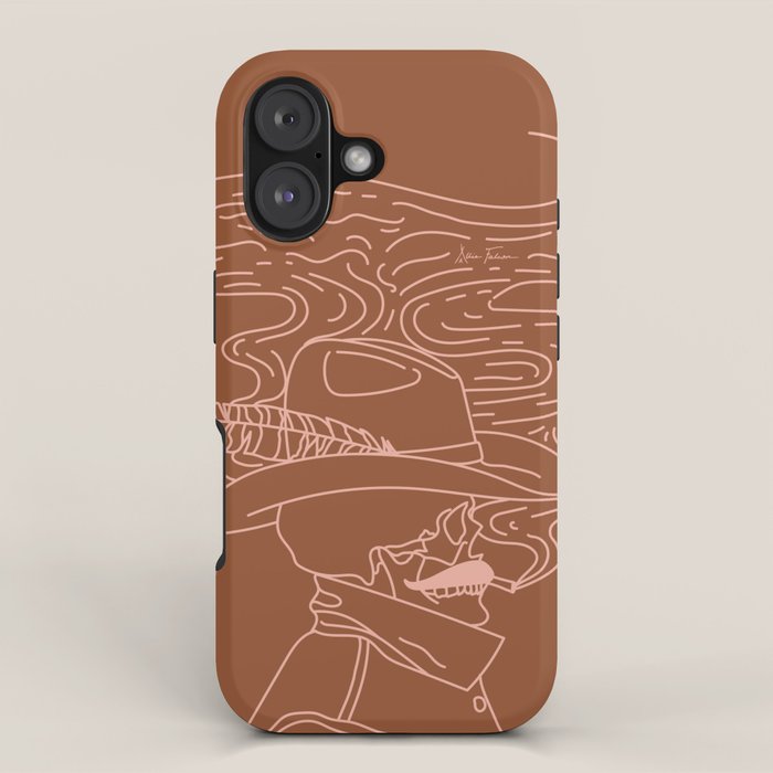Love or Die Tryinâ - Cowhand - Rust & Peach iPhone Case Gallery Image 1