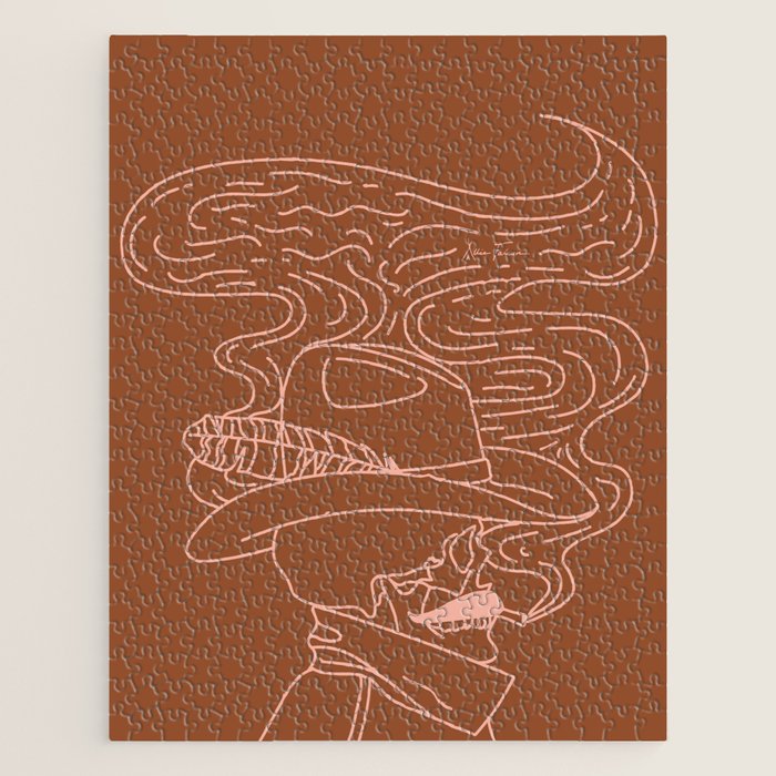 Love or Die Tryinâ - Cowhand - Rust & Peach Jigsaw Puzzle Gallery Image 1