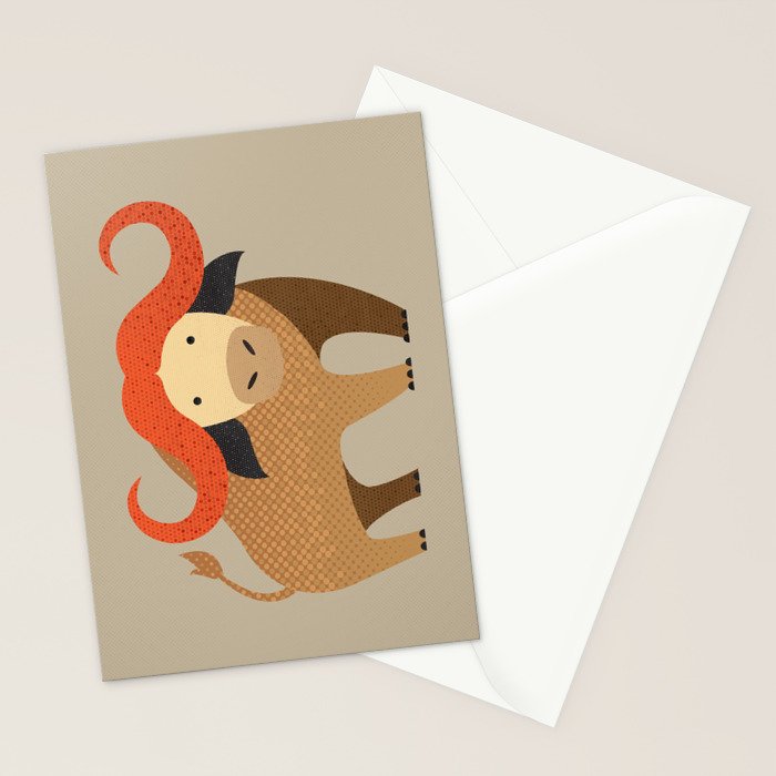 Whimsy Cape Buffalo II Stationery Card Gallery Image 2