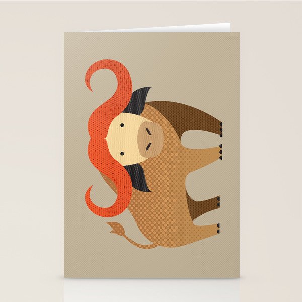 Whimsy Cape Buffalo II Stationery Card Gallery Image 2