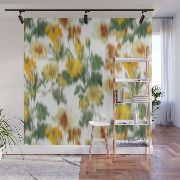 seamless pattern abstract texture background flowers Wall Mural Gallery Image 1