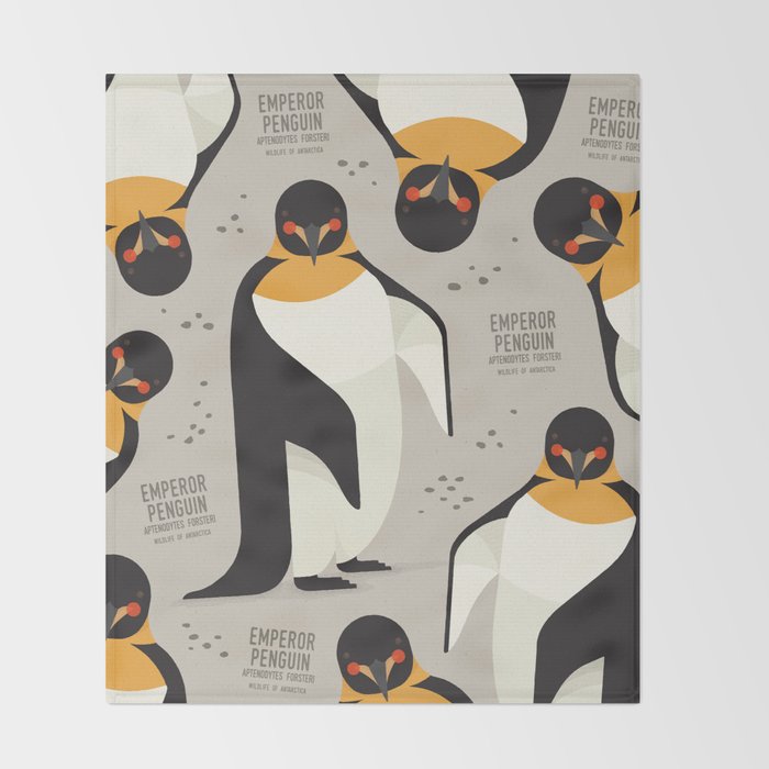 Emperor Penguin, Wildlife of Antarctica Throw Blanket Gallery Image 2