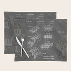Legos Patent - Legos Brick Art - Black Chalkboard Placemat Gallery Image 1