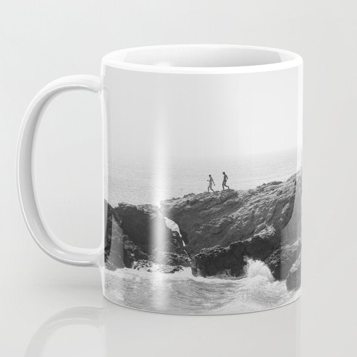 Leo Carrillo State Beach | Malibu California | Black and White Photography | Malibu Photography Coffee Mug Gallery Image 3