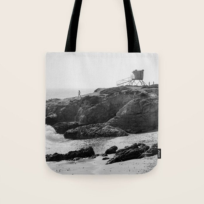 Leo Carrillo State Beach | Malibu California | Black and White Photography | Malibu Photography Tote Bag Gallery Image 1