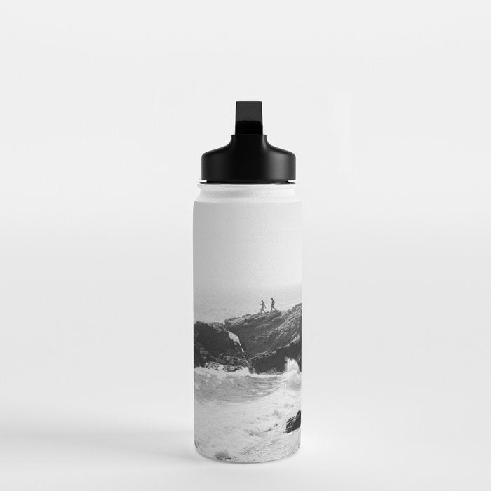 Leo Carrillo State Beach | Malibu California | Black and White Photography | Malibu Photography Water Bottle Gallery Image 3