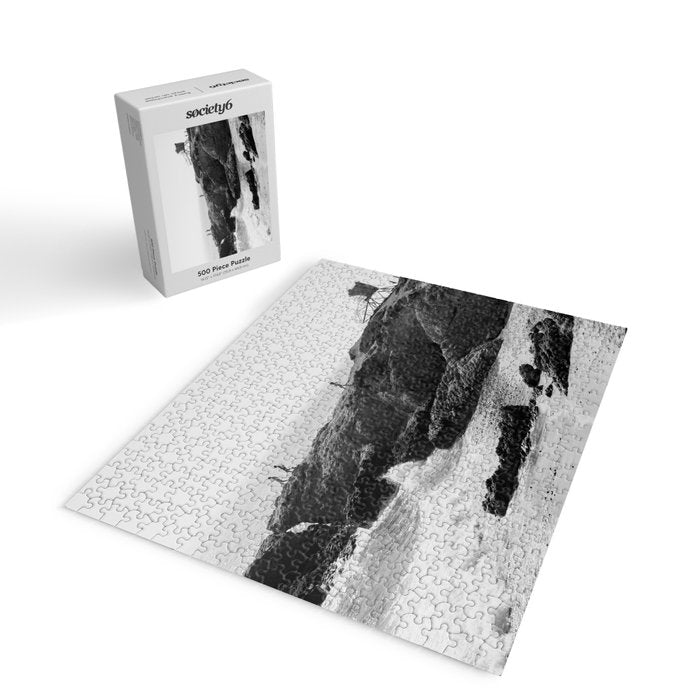 Leo Carrillo State Beach | Malibu California | Black and White Photography | Malibu Photography Jigsaw Puzzle Gallery Image 2