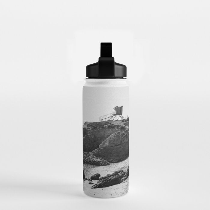 Leo Carrillo State Beach | Malibu California | Black and White Photography | Malibu Photography Water Bottle Gallery Image 2