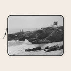 Leo Carrillo State Beach | Malibu California | Black and White Photography | Malibu Photography Laptop Sleeve Gallery Image 1