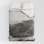 Leo Carrillo State Beach | Malibu California | Black and White Photography | Malibu Photography Comforter Gallery Image 6
