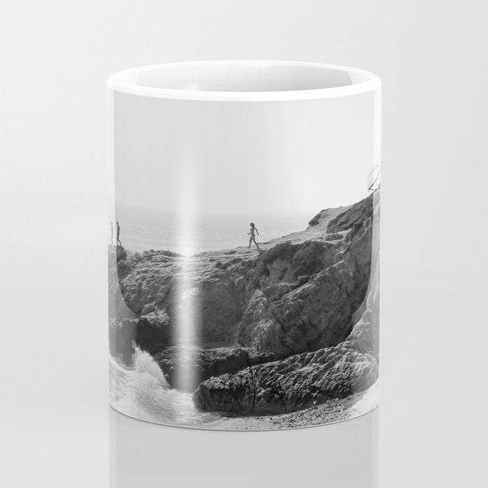 Leo Carrillo State Beach | Malibu California | Black and White Photography | Malibu Photography Coffee Mug Gallery Image 4