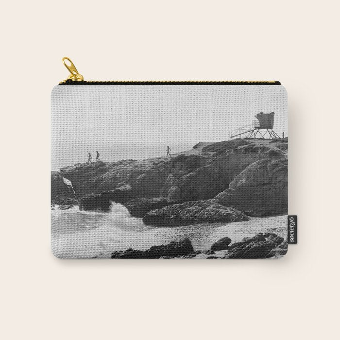 Leo Carrillo State Beach | Malibu California | Black and White Photography | Malibu Photography Carry All Pouch Gallery Image 1