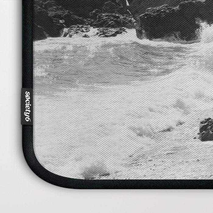 Leo Carrillo State Beach | Malibu California | Black and White Photography | Malibu Photography Laptop Sleeve Gallery Image 3