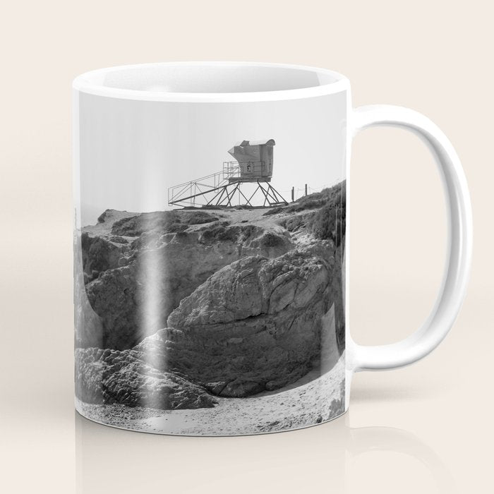 Leo Carrillo State Beach | Malibu California | Black and White Photography | Malibu Photography Coffee Mug Gallery Image 1