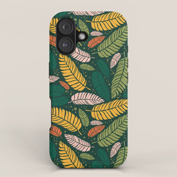 Tropical palm leaves pattern iPhone Case Gallery Image 1