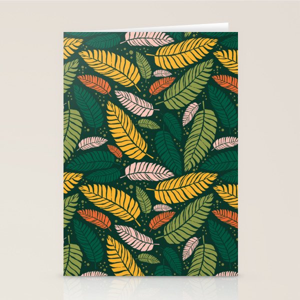 Tropical palm leaves pattern Stationery Card Gallery Image 1