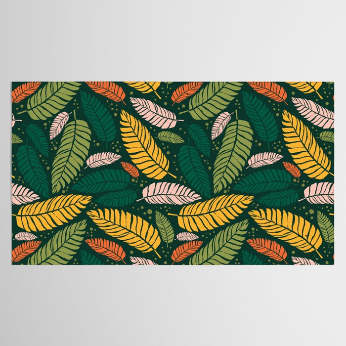 Tropical palm leaves pattern Tablecloth Gallery Image 2