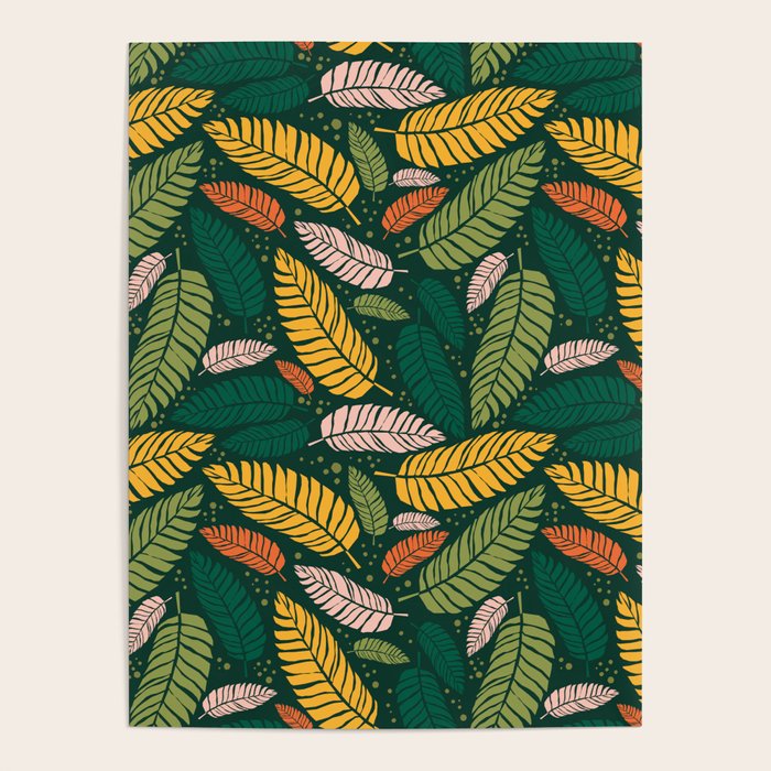 Tropical palm leaves pattern Poster Gallery Image 4