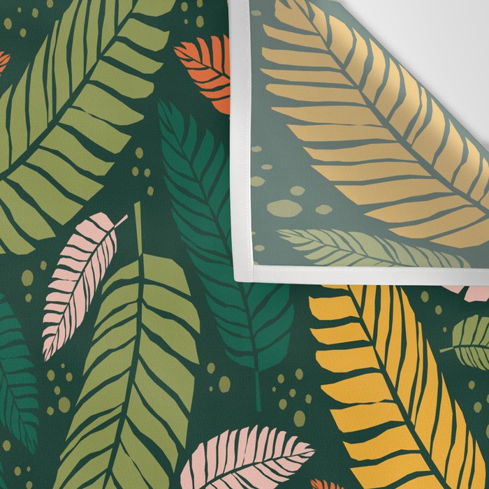 Tropical palm leaves pattern Wall Tapestry Gallery Image 3