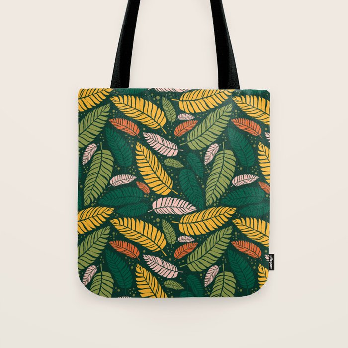 Tropical palm leaves pattern Tote Bag Gallery Image 1
