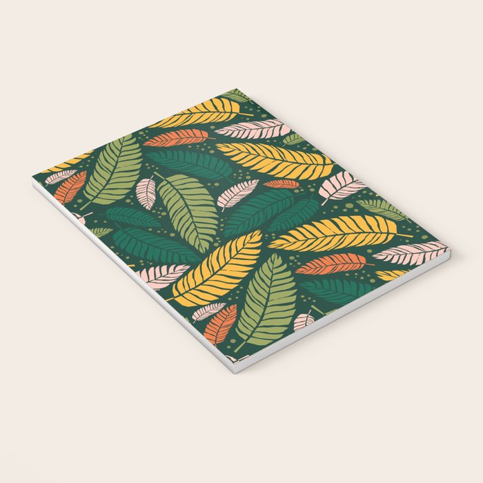 Tropical palm leaves pattern Notebook Gallery Image 3