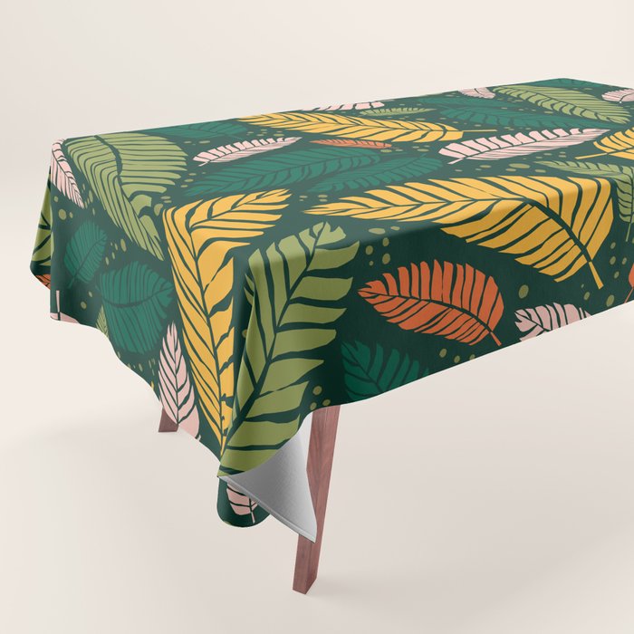Tropical palm leaves pattern Tablecloth Gallery Image 1