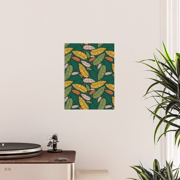Tropical palm leaves pattern Poster Gallery Image 2