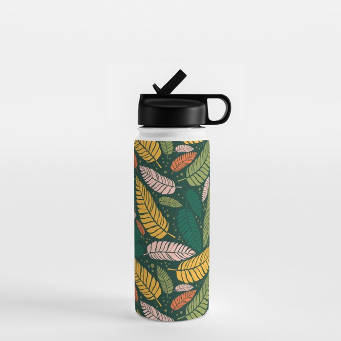 Tropical palm leaves pattern Water Bottle Gallery Image 1
