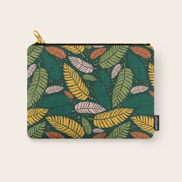 Tropical palm leaves pattern Carry All Pouch Gallery Image 1